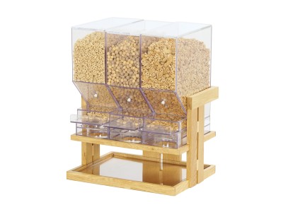 Sydney 3 Section Cereal Dispenser-Oak