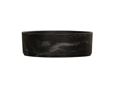 Resin 10" Round Bowl-Black Swirl