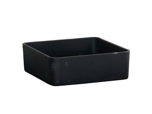 10" Square Bowl-Black Swirl
