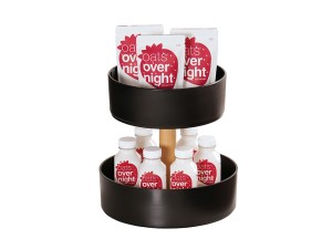 Logan 2-Tier Black Melamine Merchandiser