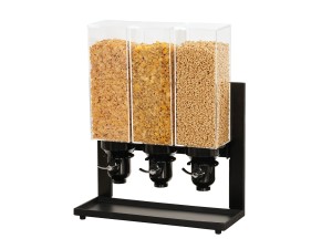 Black 3 Section Cereal Dispenser