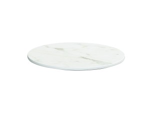 Carrara Marble Melamine 8.75" Round Tray