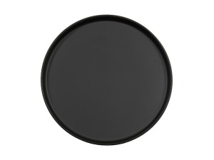 Arista 12" Raised Rim Black Plate