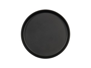 Arista 8" Raised Rim Black Plate