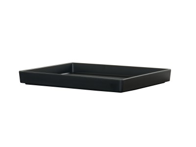 10x12x1 Black Melamine Tray