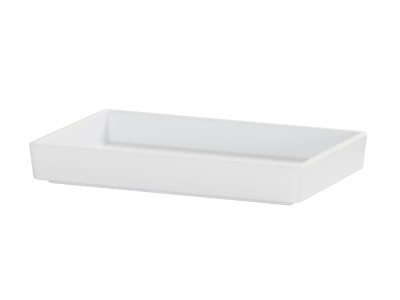 10x6x1 White Melamine Tray