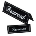 Black Vinyl Reserved Tent - 9 1/4