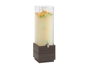  Vista 3 Gallon Square Mocha Beverage Dispenser- Infusion