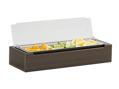 Vista 3 Section Bar Organizer-Mocha