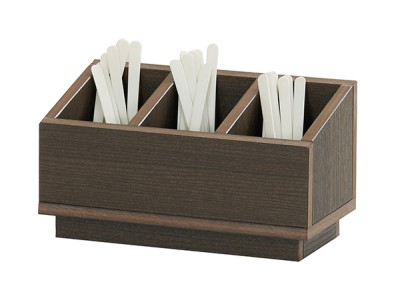 Vista 3 Section Flatware Organizer-Mocha