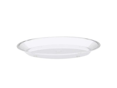 12" Round Shallow Tray Clear