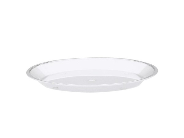 15" Round Shallow Tray Clear