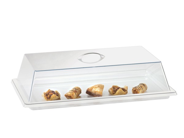 Clear Standard Rectangular Bakery Tray Cover - 12" x 20" x 4"