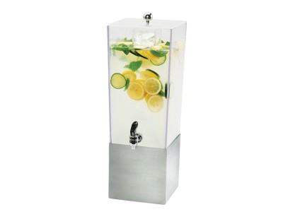 Econo 3 Gallon Beverage Dispenser with Stainless Steel Base and Ice Chamber
