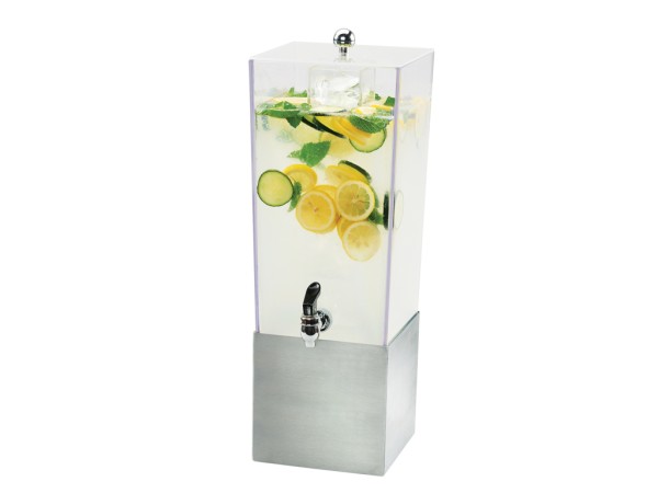 Econo 3 Gallon Beverage Dispenser with Stainless Steel Base and Ice Chamber