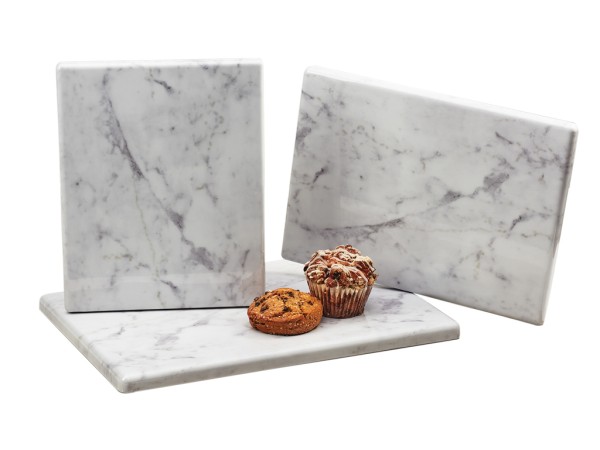 Carrara Marble Melamine Serving Board - 12" x 7" x 1/2"