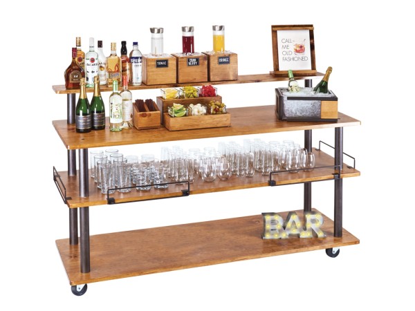 Sierra 3-Shelf U-Build Service Cart - 48" x 24" x 44"