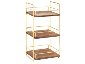 Mid Century 3 Tier Merchandiser Brass