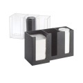 Classic Black 3-Section Countertop Cup, Lid, and Napkin Organizer