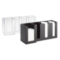 Classic Black 4-Section Countertop Cup, Lid, and Napkin Organizer