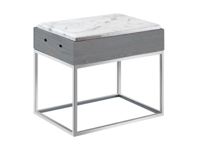 Ashwood Riser with Melamine Marble Tray - 15" x 11" x 13 1/4"