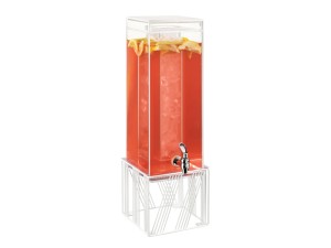 Portland White  Beverage Dispenser with Ice Chamber