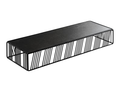 Portland Black Rectangular Riser - 20 1/4" x 7" x 3"