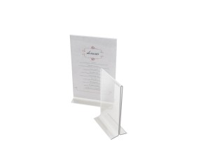 Acrylic T-Type tabletop cardholder - 4" x 6" 