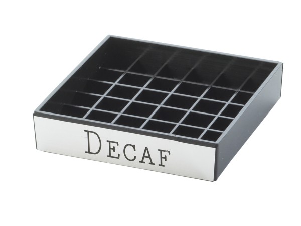 Engraved Silver "Decaf" Drip Tray