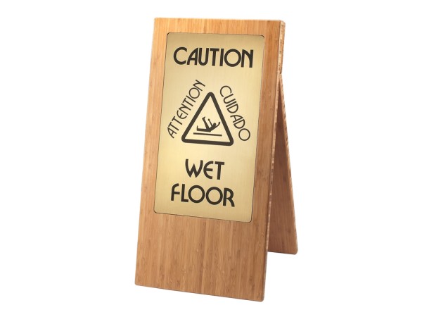 Bamboo Wet Floor Sign