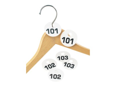 Coat Check Tags - Numbers 1-100