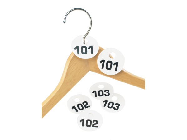 Coat Check Tags - Numbers 1-100