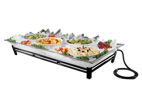 Original Large Black Ice Housing System with Ice Pan, Drainage Hose, and LED Lighting - 24" x 48" x 8"