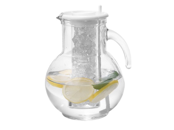 Glass Pitcher with Ice Chamber