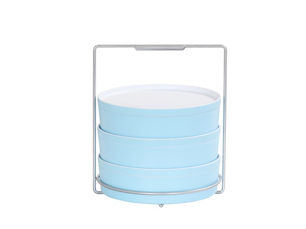 Round Bento Carrier to fit 3ea 9 or 10 Inch Bento Boxes