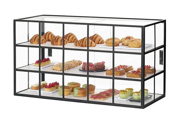 Monterey 3 Tier Rectangle Bakery Display Case - 42" X 17" X 23.25"