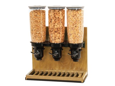 Madera 5 Liter Triple Canister Free Flow Cereal Dispenser