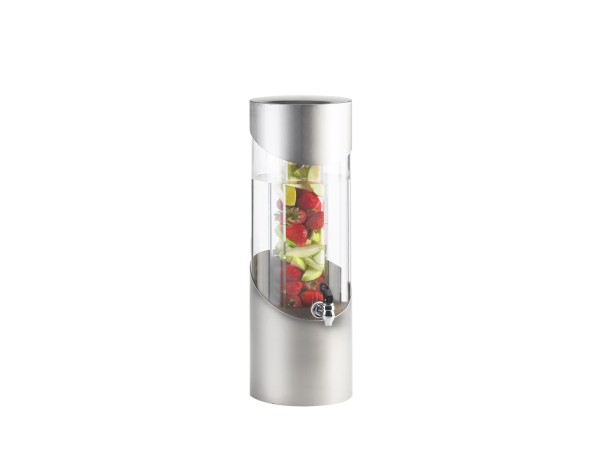 3 Gallon Round Stainless Steel Beverage Dispenser with Infusion Chamber